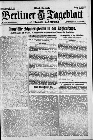 Berliner Tageblatt und Handels-Zeitung vom 12.07.1920