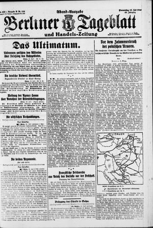 Berliner Tageblatt und Handels-Zeitung vom 15.07.1920