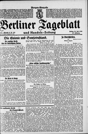 Berliner Tageblatt und Handels-Zeitung vom 23.07.1920