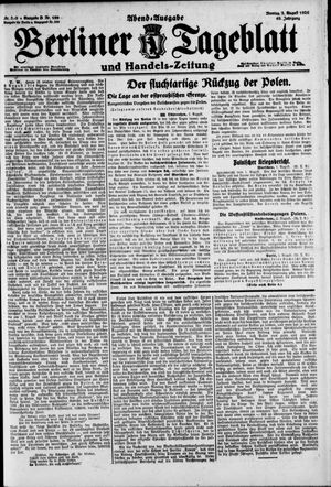 Berliner Tageblatt und Handels-Zeitung vom 02.08.1920