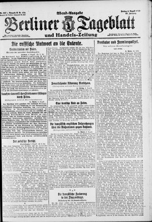 Berliner Tageblatt und Handels-Zeitung vom 06.08.1920