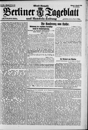 Berliner Tageblatt und Handels-Zeitung vom 09.08.1920