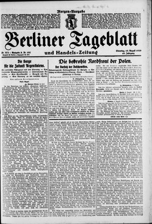 Berliner Tageblatt und Handels-Zeitung vom 10.08.1920