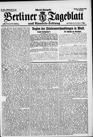 Berliner Tageblatt und Handels-Zeitung on Aug 16, 1920