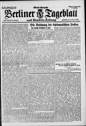 Berliner Tageblatt und Handels-Zeitung vom 23.08.1920