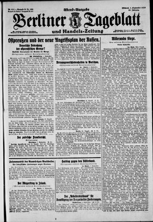 Berliner Tageblatt und Handels-Zeitung vom 01.09.1920