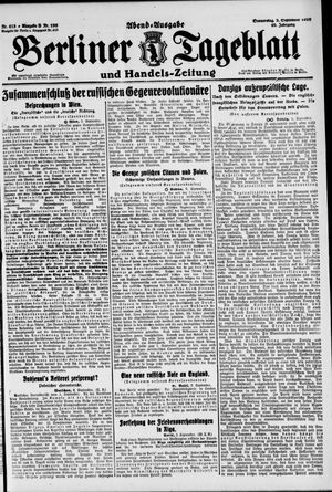 Berliner Tageblatt und Handels-Zeitung vom 02.09.1920