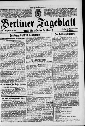 Berliner Tageblatt und Handels-Zeitung vom 17.09.1920