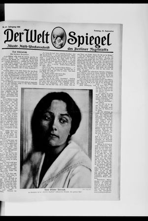 Berliner Tageblatt und Handels-Zeitung vom 19.09.1920
