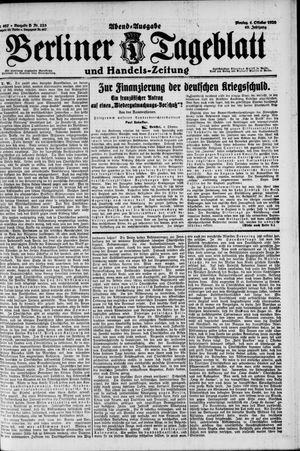 Berliner Tageblatt und Handels-Zeitung vom 04.10.1920