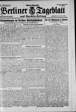 Berliner Tageblatt und Handels-Zeitung vom 06.10.1920