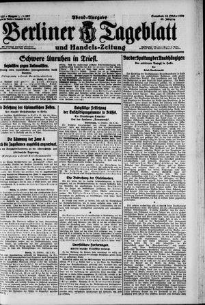 Berliner Tageblatt und Handels-Zeitung on Oct 16, 1920