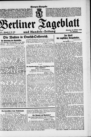 Berliner Tageblatt und Handels-Zeitung on Oct 19, 1920