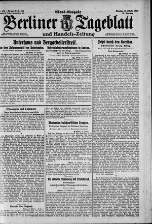 Berliner Tageblatt und Handels-Zeitung vom 19.10.1920