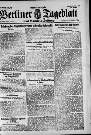 Berliner Tageblatt und Handels-Zeitung vom 20.10.1920