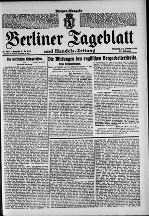 Berliner Tageblatt und Handels-Zeitung vom 24.10.1920