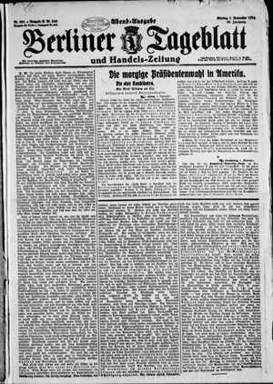 Berliner Tageblatt und Handels-Zeitung vom 01.11.1920