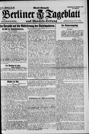 Berliner Tageblatt und Handels-Zeitung vom 13.11.1920