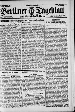 Berliner Tageblatt und Handels-Zeitung on Nov 30, 1920