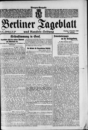 Berliner Tageblatt und Handels-Zeitung vom 05.12.1920