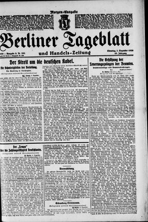 Berliner Tageblatt und Handels-Zeitung vom 07.12.1920