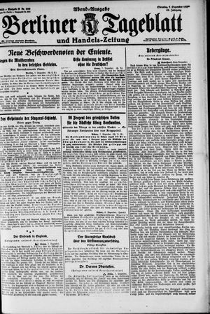 Berliner Tageblatt und Handels-Zeitung on Dec 7, 1920