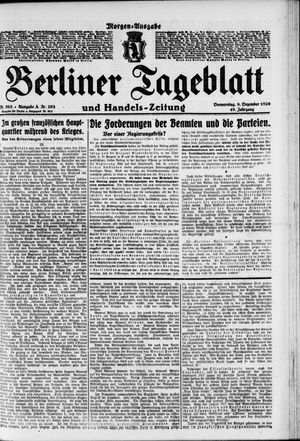Berliner Tageblatt und Handels-Zeitung vom 09.12.1920
