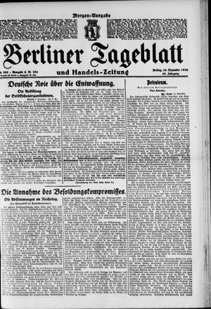 Berliner Tageblatt und Handels-Zeitung vom 10.12.1920