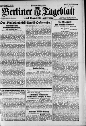 Berliner Tageblatt und Handels-Zeitung vom 15.12.1920