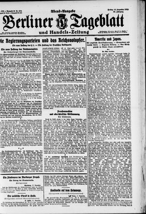 Berliner Tageblatt und Handels-Zeitung vom 17.12.1920