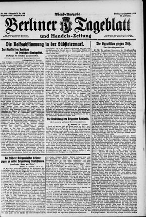 Berliner Tageblatt und Handels-Zeitung vom 24.12.1920