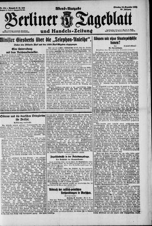 Berliner Tageblatt und Handels-Zeitung vom 28.12.1920