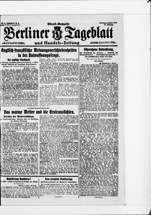 Berliner Tageblatt und Handels-Zeitung vom 04.01.1921