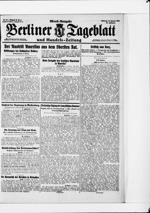 Berliner Tageblatt und Handels-Zeitung on Jan 12, 1921
