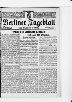 Berliner Tageblatt und Handels-Zeitung on Jan 13, 1921