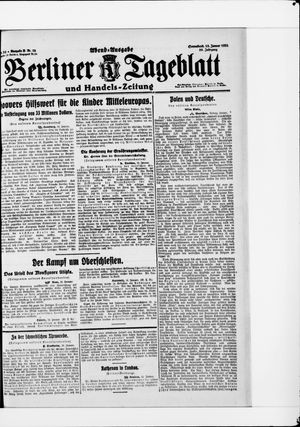 Berliner Tageblatt und Handels-Zeitung vom 15.01.1921