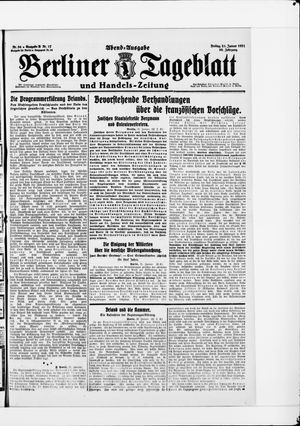 Berliner Tageblatt und Handels-Zeitung on Jan 21, 1921