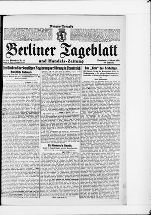 Berliner Tageblatt und Handels-Zeitung vom 03.02.1921
