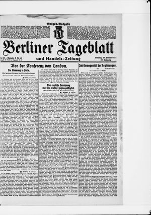 Berliner Tageblatt und Handels-Zeitung on Feb 27, 1921