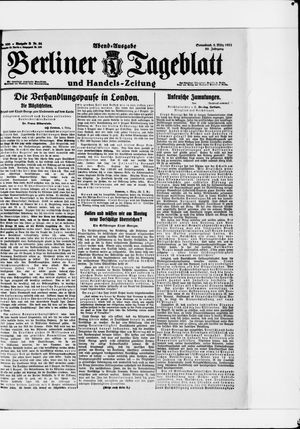 Berliner Tageblatt und Handels-Zeitung on Mar 5, 1921