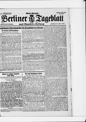 Berliner Tageblatt und Handels-Zeitung vom 08.03.1921