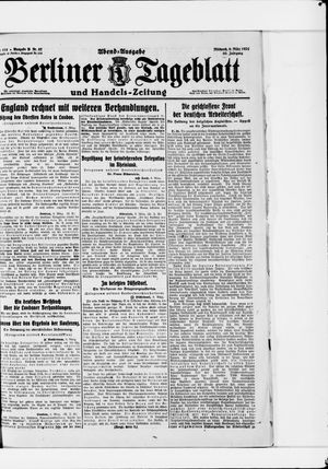 Berliner Tageblatt und Handels-Zeitung vom 09.03.1921