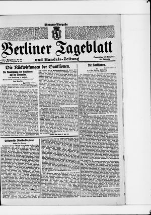 Berliner Tageblatt und Handels-Zeitung on Mar 10, 1921
