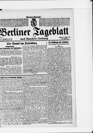 Berliner Tageblatt und Handels-Zeitung vom 11.03.1921