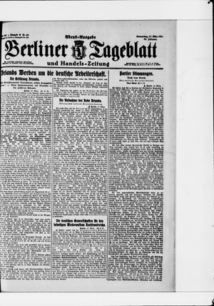 Berliner Tageblatt und Handels-Zeitung on Mar 17, 1921