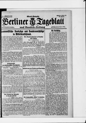 Berliner Tageblatt und Handels-Zeitung vom 23.03.1921