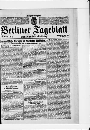 Berliner Tageblatt und Handels-Zeitung vom 29.03.1921