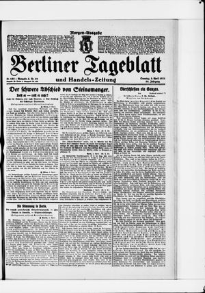 Berliner Tageblatt und Handels-Zeitung on Apr 3, 1921