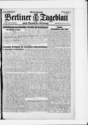 Berliner Tageblatt und Handels-Zeitung on Apr 6, 1921