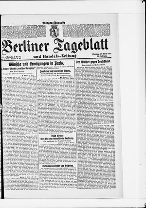 Berliner Tageblatt und Handels-Zeitung vom 19.04.1921